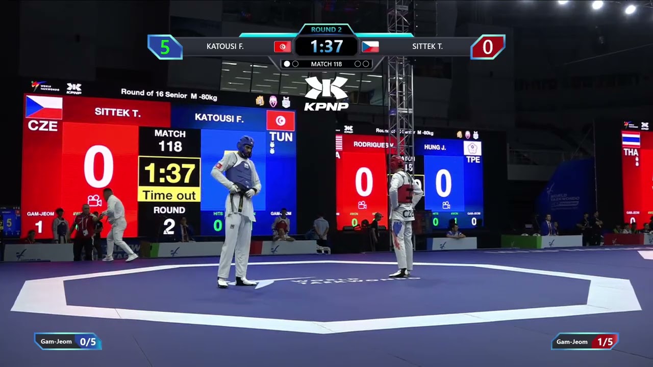 118 Round of 16 M 80kg TUN KATOUSI F CZE SITTEK T PGM background
