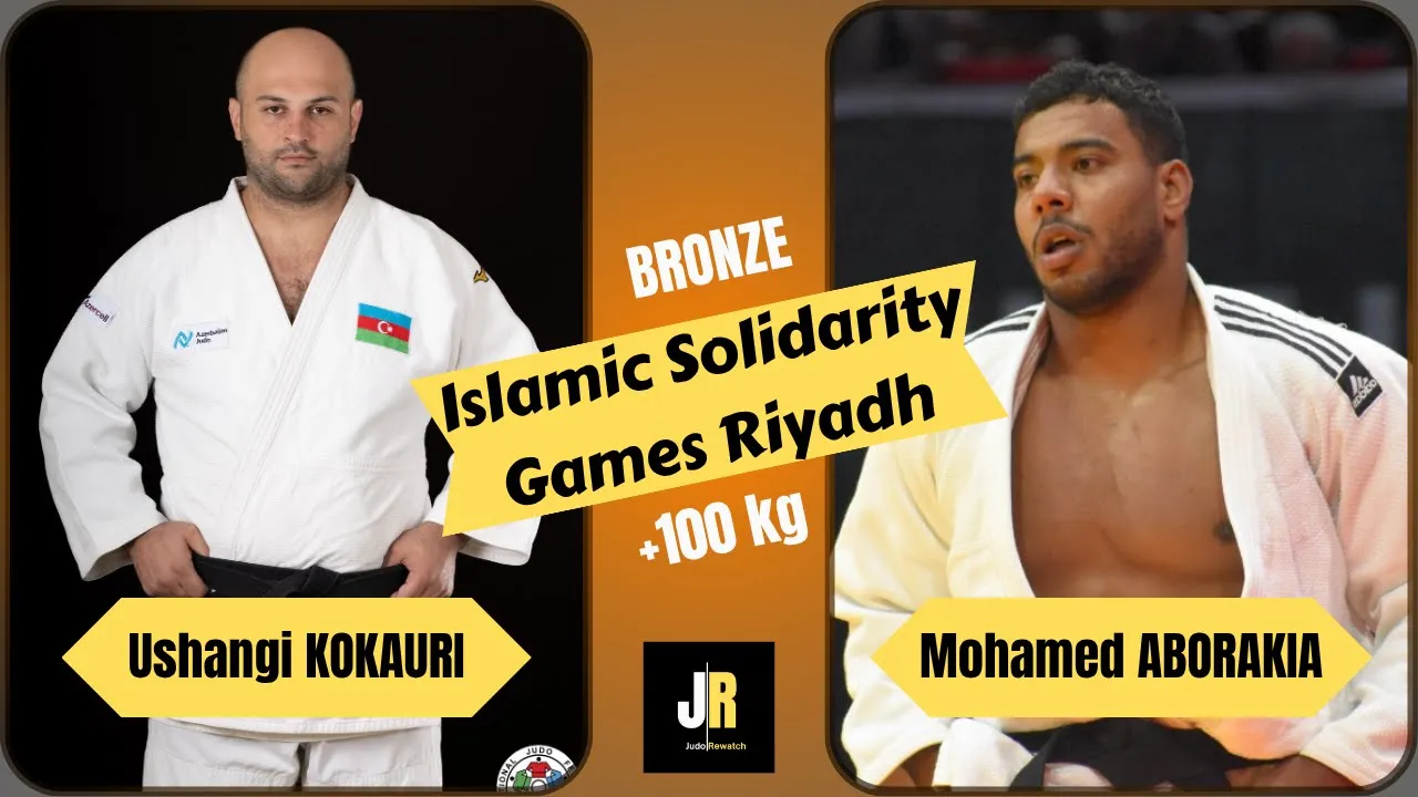 Ushangi KOKAURI VS Mohamed ABORAKIA Islamic Solidarity Games Riyadh JUDO | Bronze medal +100 kg