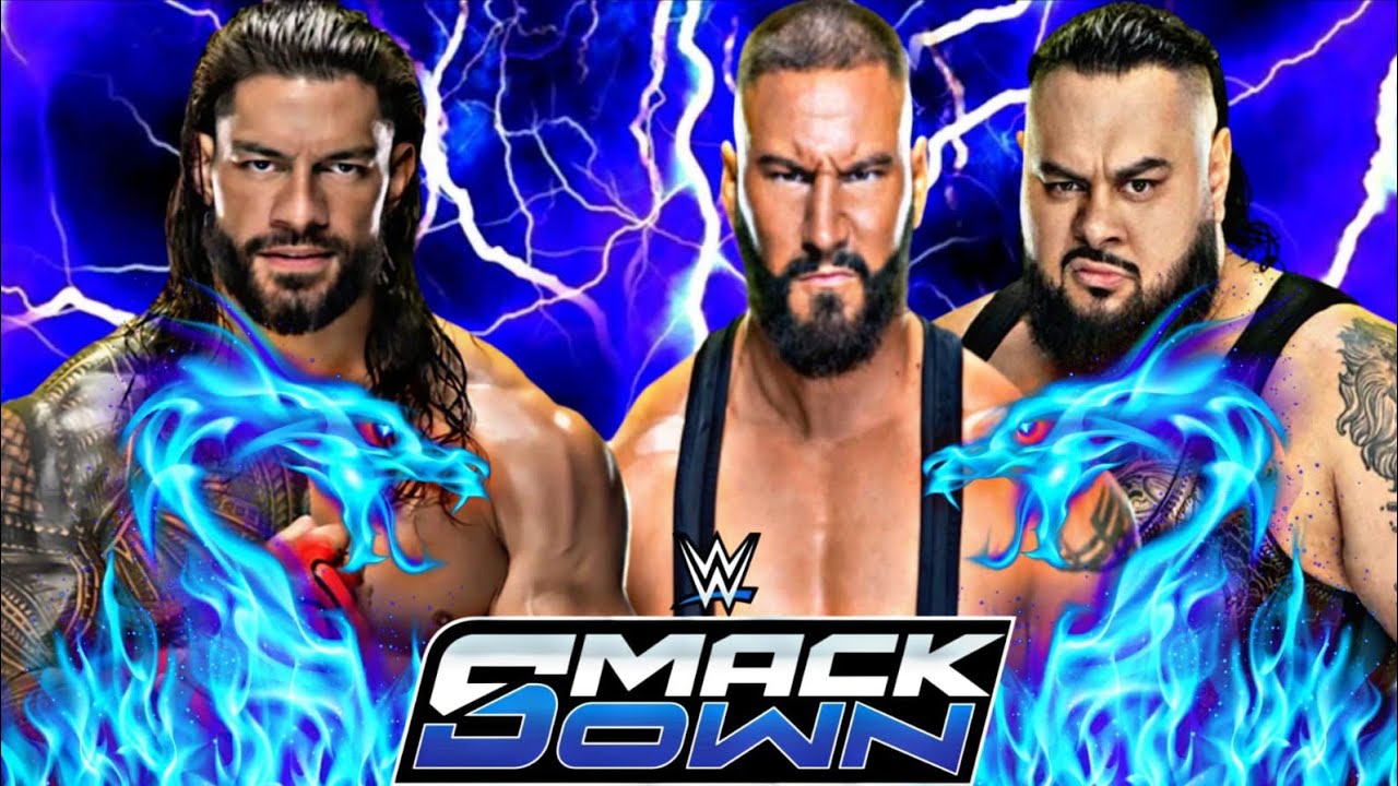 FULL MATCH - Tribal Chief Roman Reigns Vs. Bron Breaker & Bronson Reed: WWE SmackDown 2025 background