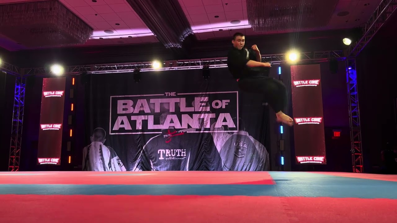 Judah Sagawa 14-17 Boys Forms Overall Grand Championship - Battle of Atlanta 2025 backdrop