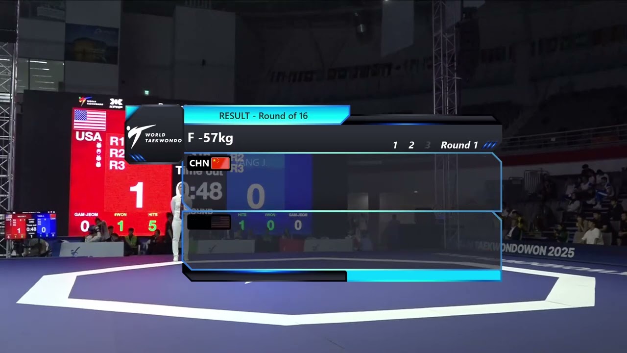 316 Round of 16 F 57kg CHN YANG J USA DILLON F PGM
