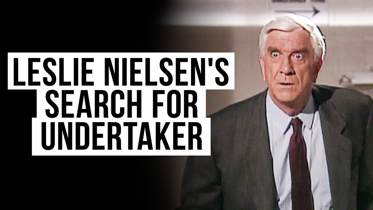 “Naked Gun” star Leslie Nielsen searches for Undertaker: From the WWE Vault background