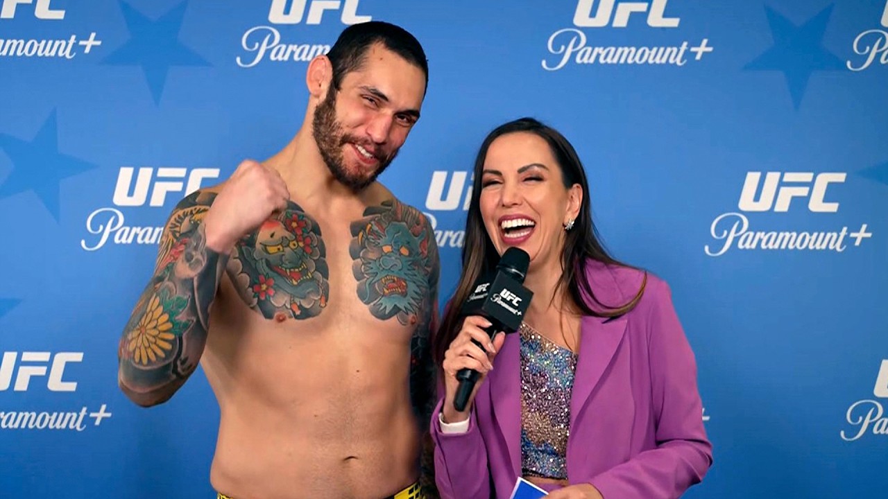 Rodolfo Bellato celebra nocaute relâmpago no UFC 326: "Parece que tirei um trator das costas"