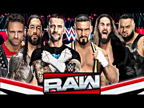 FULL MATCH - Roman Reigns,CM PUNK & La Knight Vs. Seth Rollins,Bron Breaker, Bronson Reed : WWE RAW