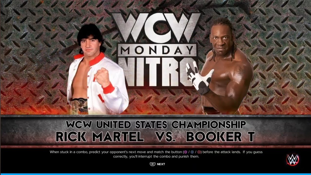 Rick Martel vs Booker T. WCW Nitro. WWE 2K23 background
