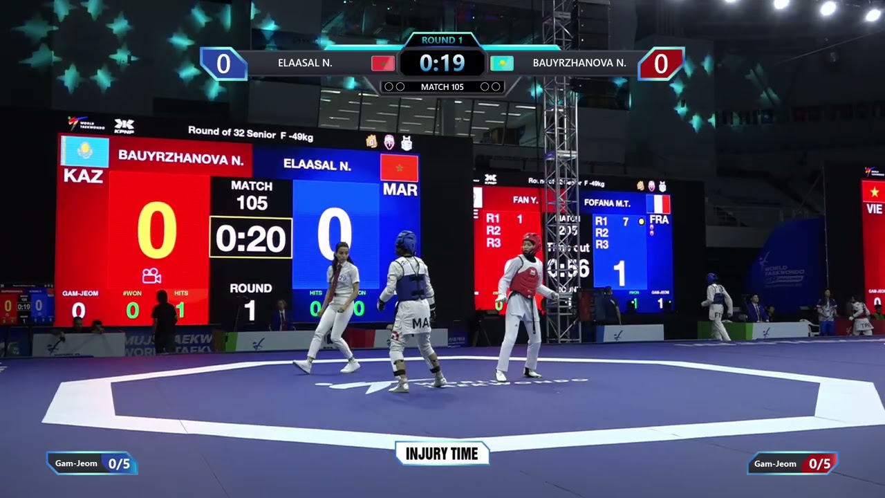 105 Round of 32 F 49kg MAR ELAASAL N KAZ BAUYRZHANOVA N PGM