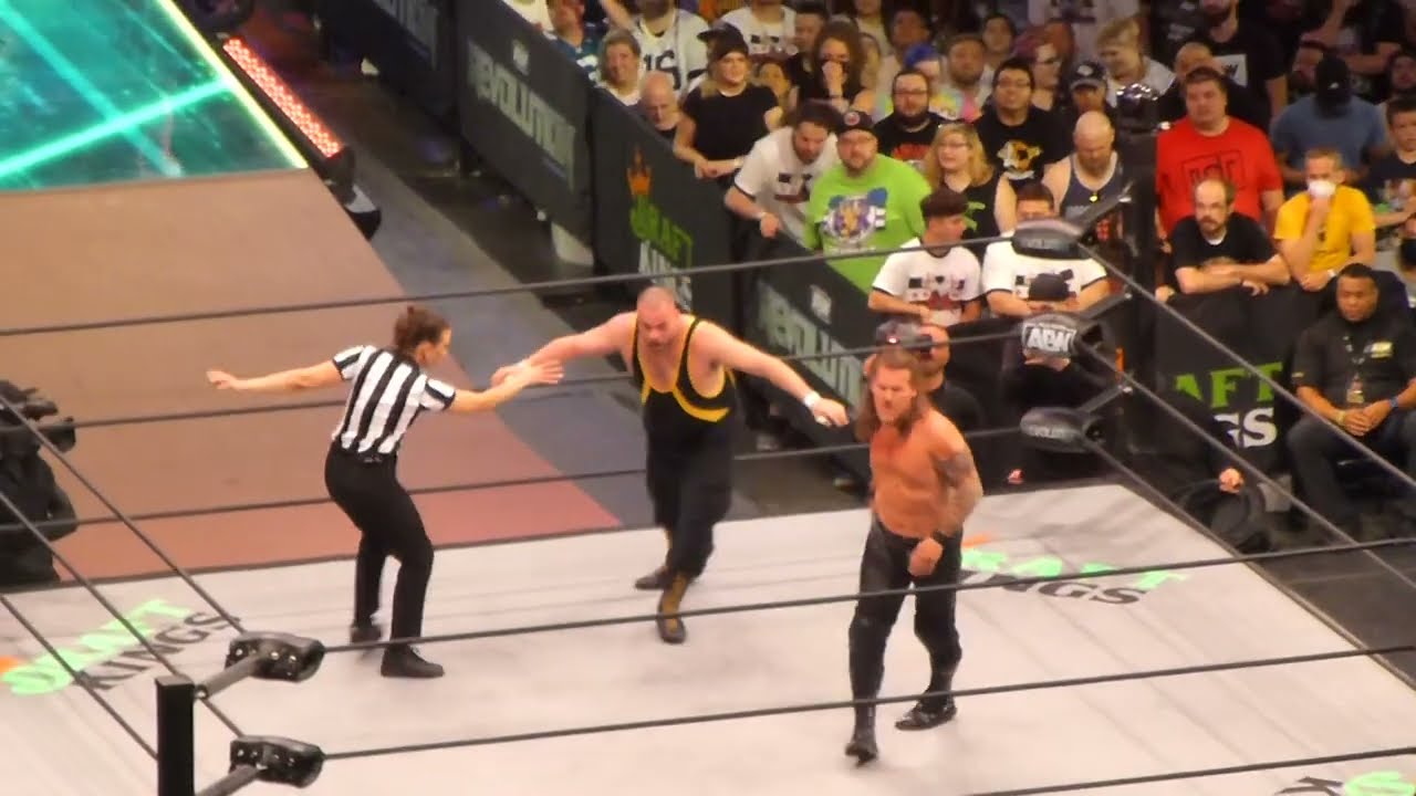 Chris Jericho vs Eddie Kingston at AEW Revolution 2022 backdrop