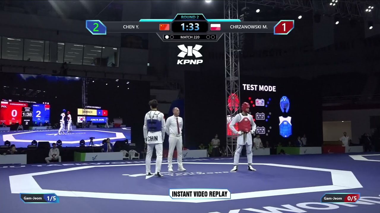 220 Round of 16 M 68kg CHN CHEN Y POL CHRZANOWSKI M PGM
