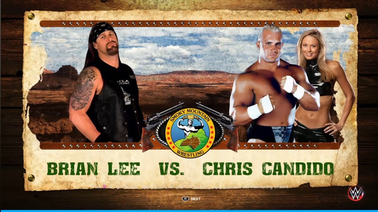 Brian Lee vs Chris Candido. Title Tournament Smokey Mountain Wrestling. WWE 2K23