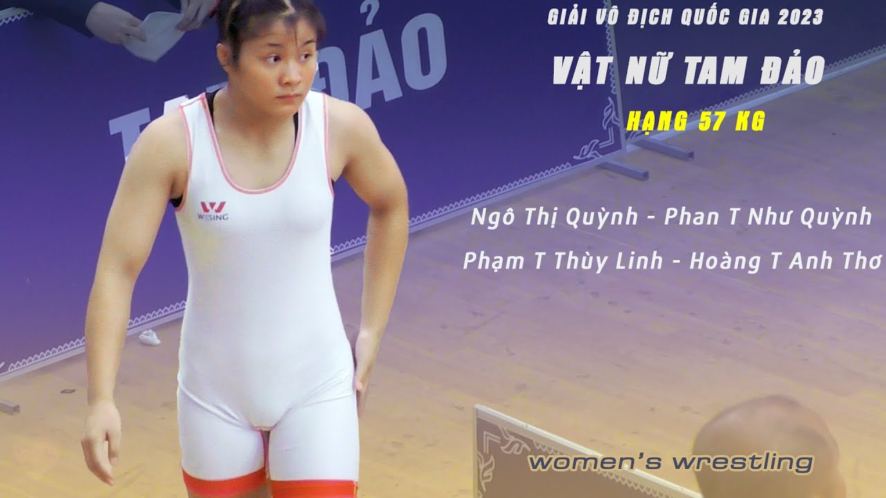 Vật Nữ Tam Đảo. Trận 22, 23 .Women wrestling. background