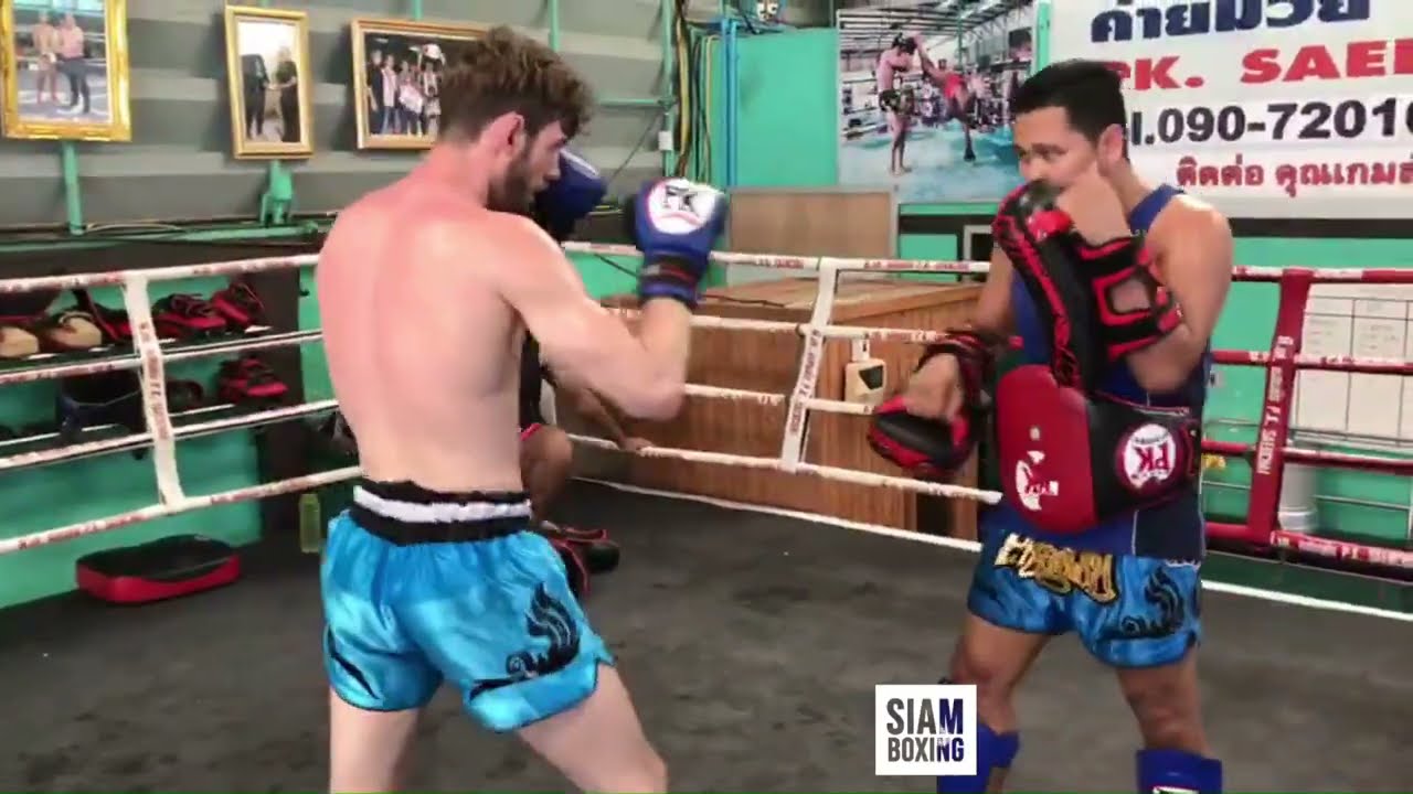 Liam Nolan Pad Work & Sparring at PK Saenchai Muay Thai Gym | Thailand