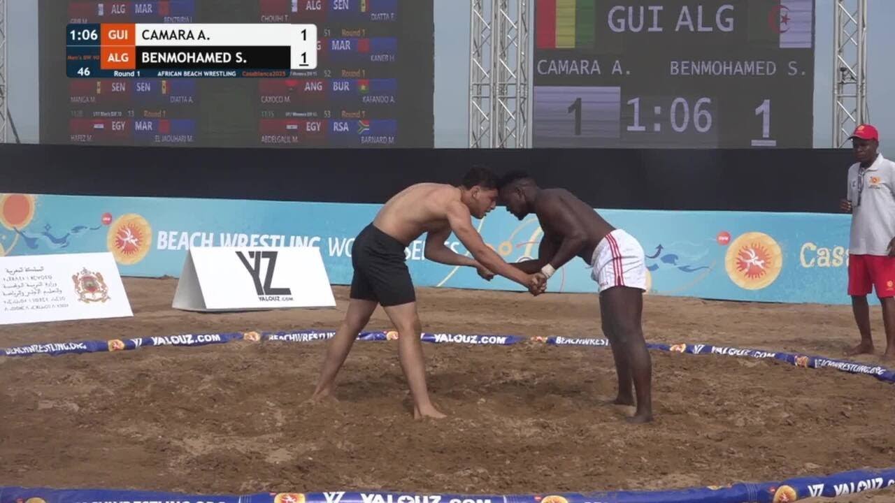 Aboubacar Demba CAMARA (GUI) vs. Skander BENMOHAMED (ALG) • Round 1 • Men's BW 90Kg background