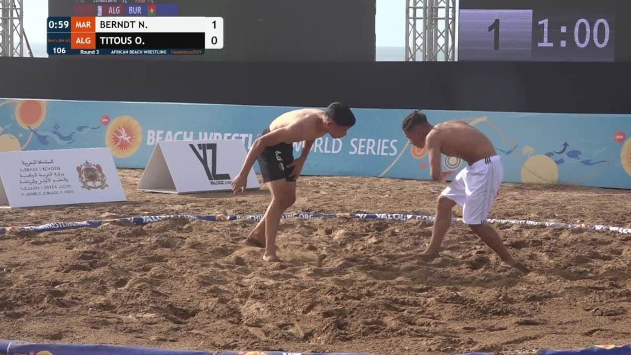 Noah BERNDT (MAR) vs. Ouassim TITOUS (ALG) • Round 3 • Men's BW 65Kg