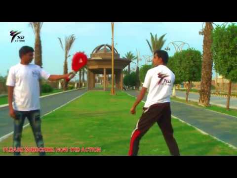 Taekwondo Spin Kick Training backdrop