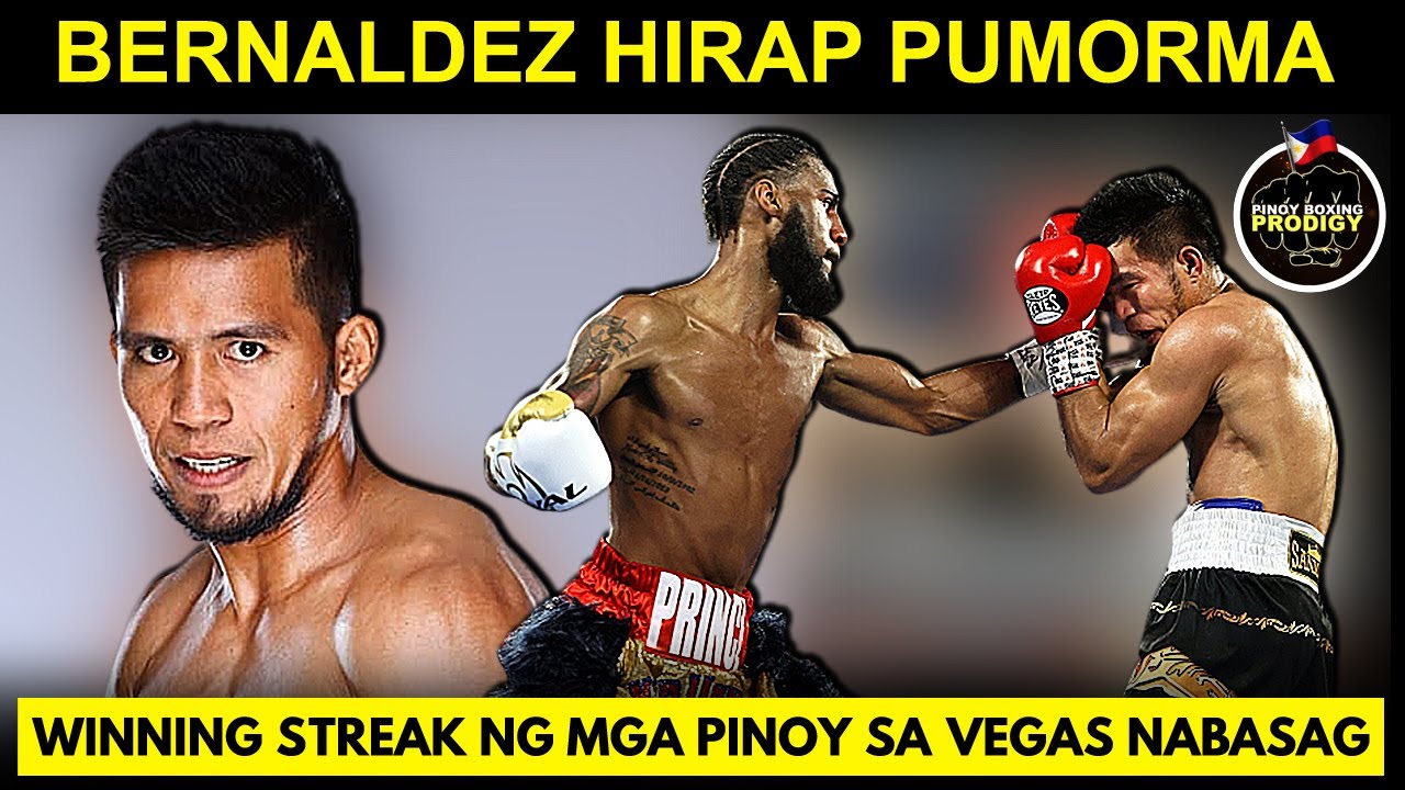 Bernaldez na-outbox ni Bell sa Las Vegas | Sobrang TANGKAD at HABA ng kalaban backdrop