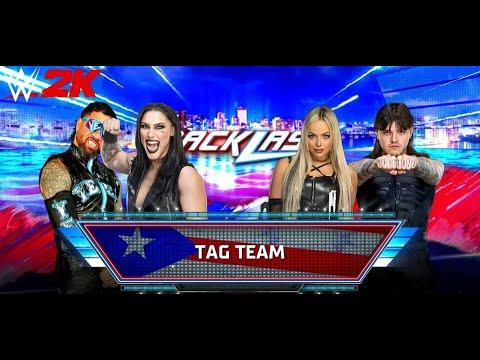 Intergender Match - Rhea Ripley & Jey Uso vs Liv Morgan & Dominik Mystrio Mixed Match #wwe #wwe2k24