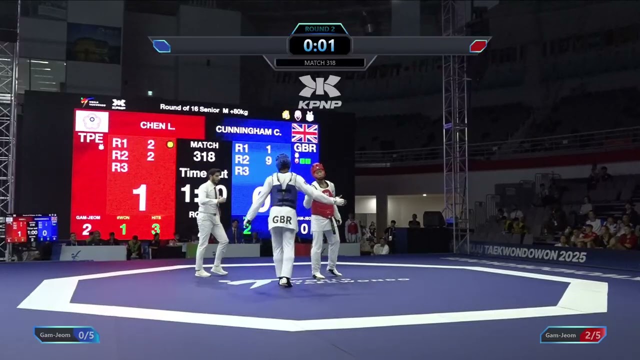 318 Round of 16 M +80kg GBR CUNNINGHAM C TPE CHEN L PGM