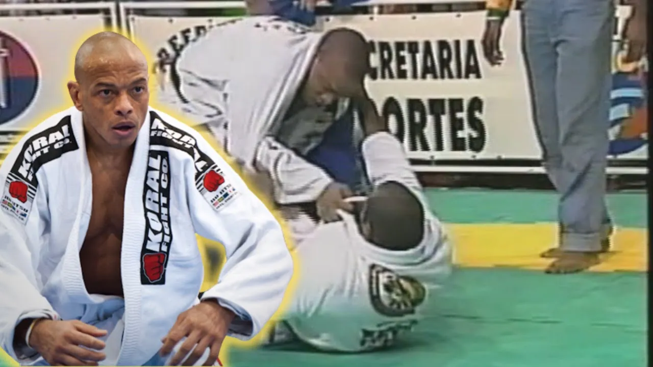 Roberto Traven vs Andre Mendes Jiu Jitsu Match Mundials 1999 background