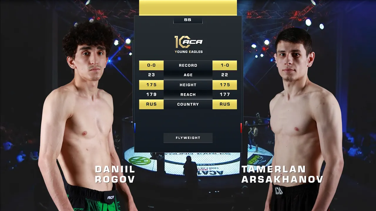 Даниил Рогов vs. Тамерлан Арсаханов | Daniil Rogov vs. Tamerlan Arsakhanov | ACA YE 55