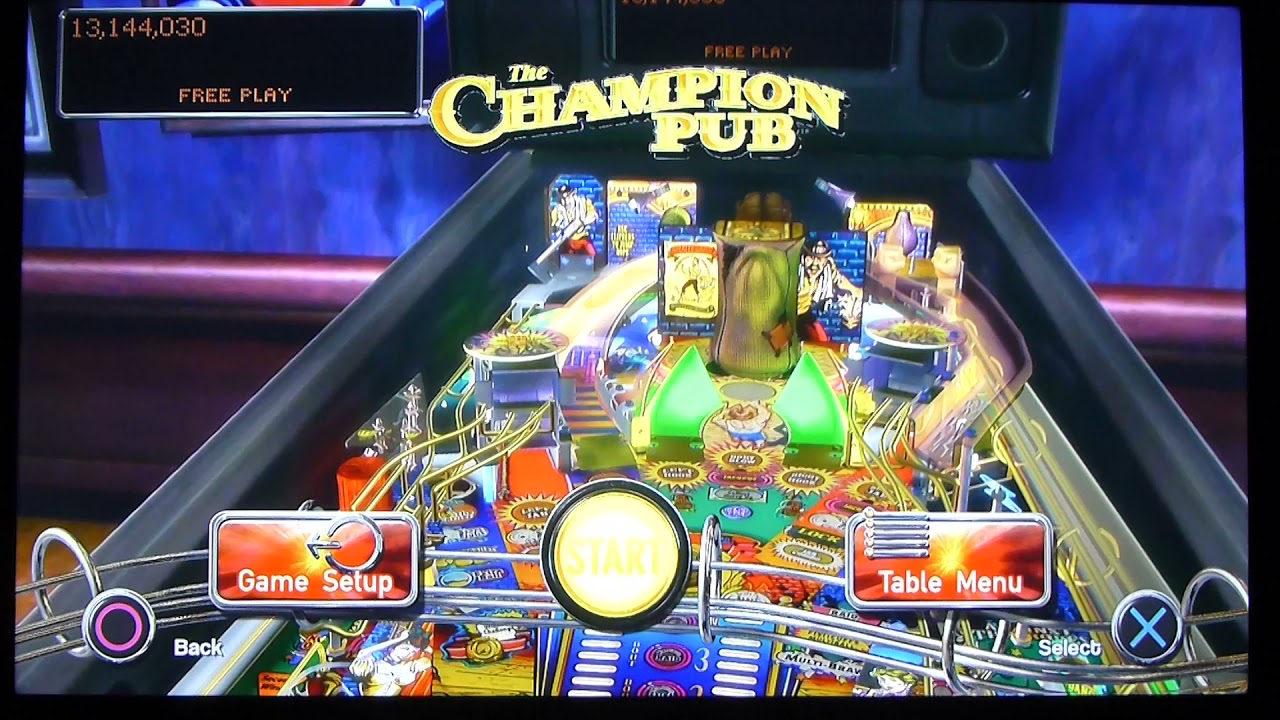 The Champion Pub on The Pinball Arcade background