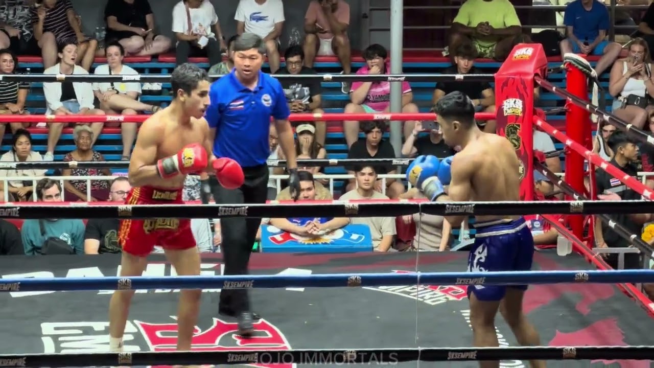 ร้อนวิชามวยไทยทั้งคู่! Bachir Chokdee Muaythai vs Nani Mike Muaythai background