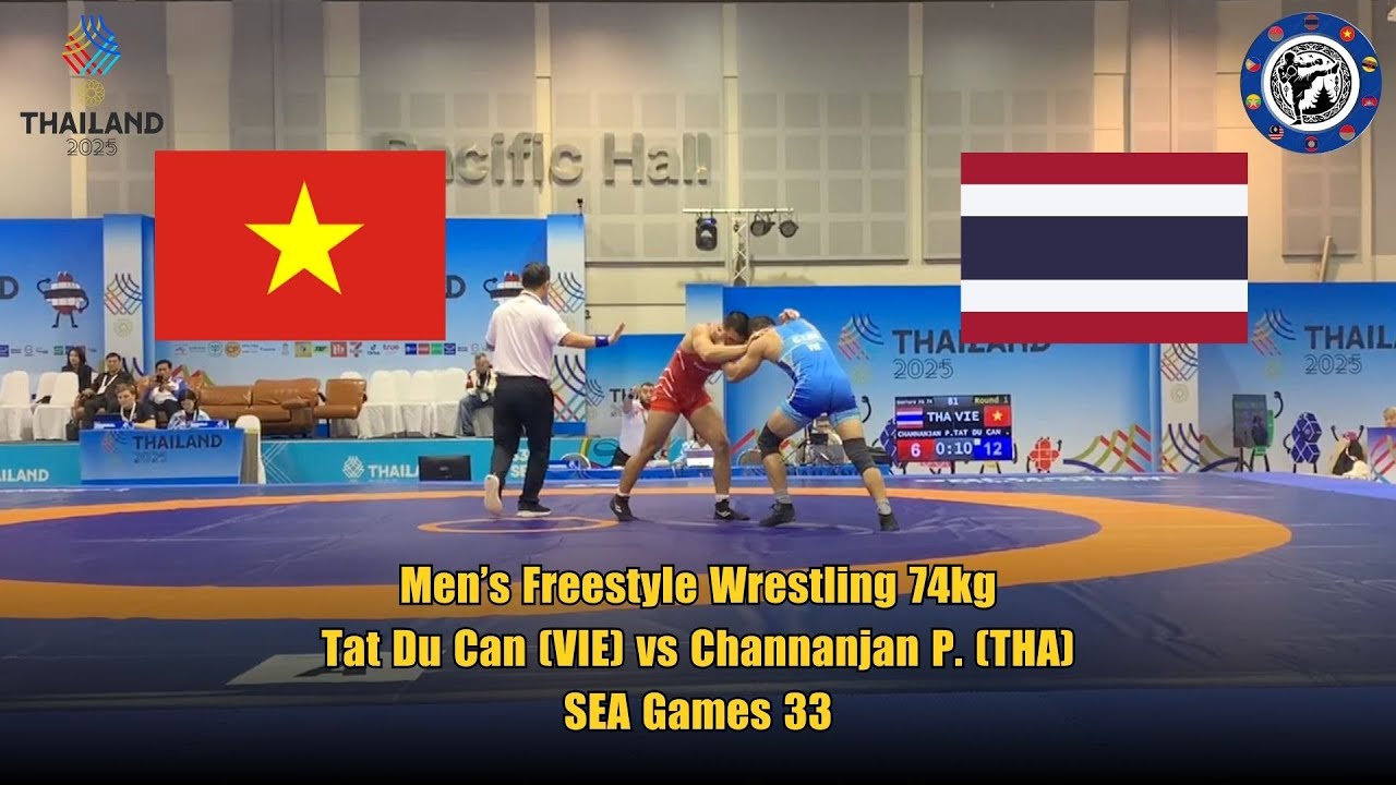 Men’s Freestyle Wrestling 74kg: Tat Du Can (VIE) vs Channanjan P. (THA) | SEA Games 33