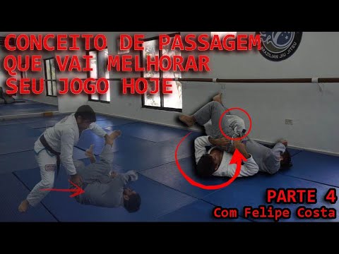 Conceito de PASSAGEM de guarda que vai melhorar seu jogo HOJE - Parte 4 - Felipe Costa #JiuJitsu