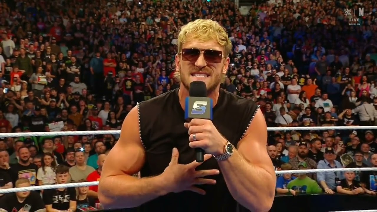 WWE SMACKDOWN LOGAN PAUL ENTRANCE 08/22/25 backdrop
