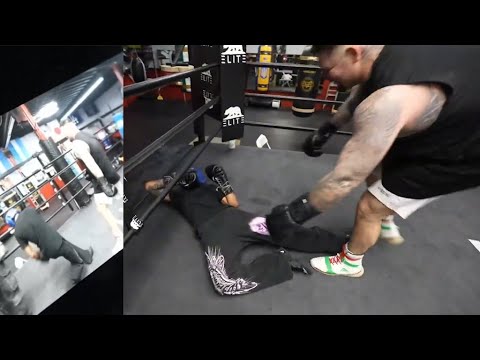 Andy Ruiz Cracks 110Lbs Streamers Jaw, Ko.