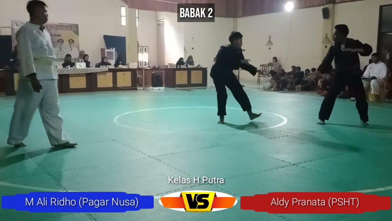 Seleksi POPDA Tahun 2022 Kelas H Putra, M Ali Ridho (Pagar Nusa) VS Aldy Pranata (PSHT) backdrop