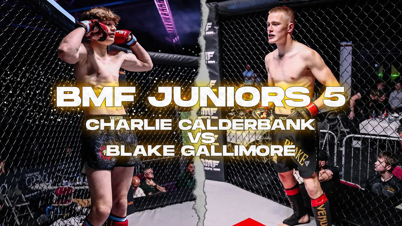 BMF JUNIORS 5 | Charlie Calderbank vs Blake Gallimore | Junior MMA background
