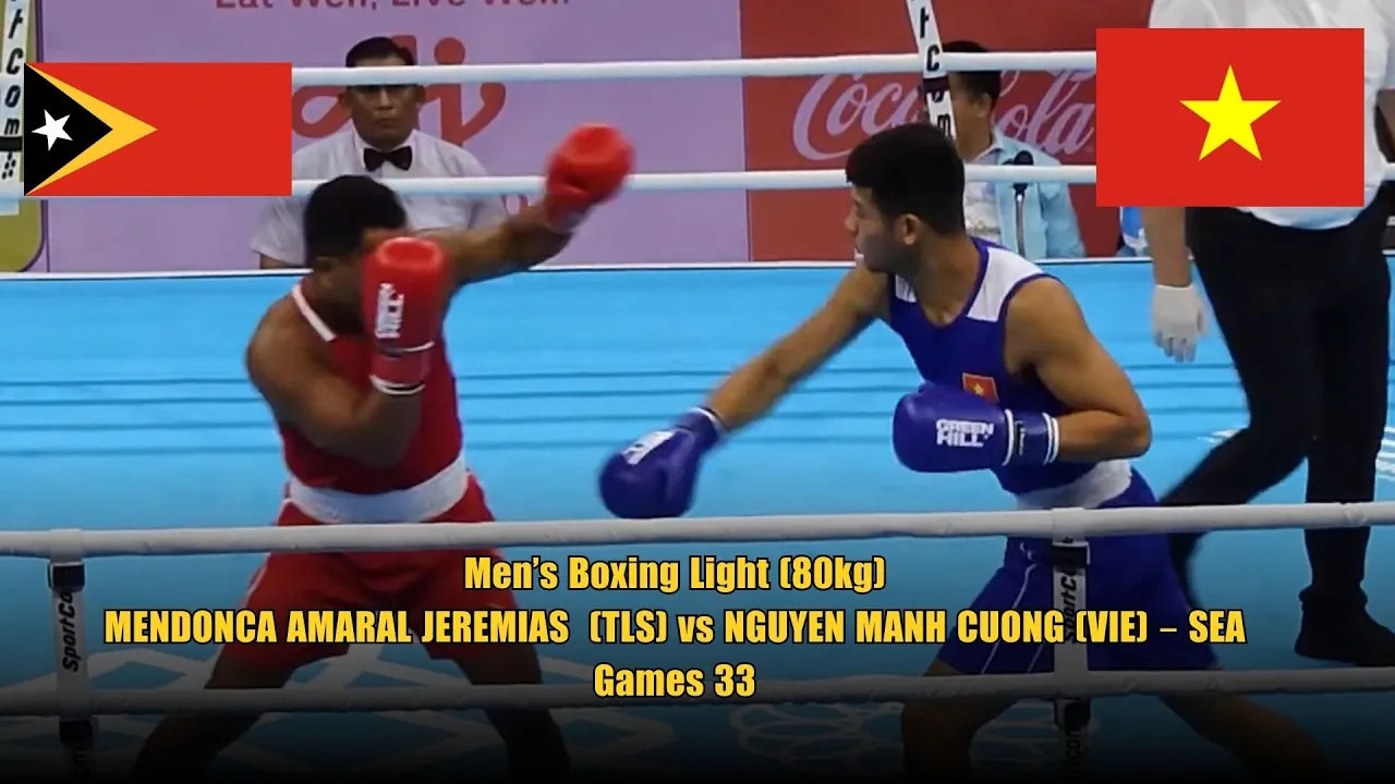 Men’s Boxing Light (80kg) MENDONCA AMARAL JEREMIAS (TLS) vs NGUYEN MANH CUONG (VIE) – SEA Games 33