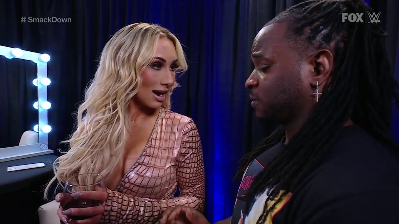 WWE SmackDown 19/02/21: Carmella & Reginald Backstage Segment background