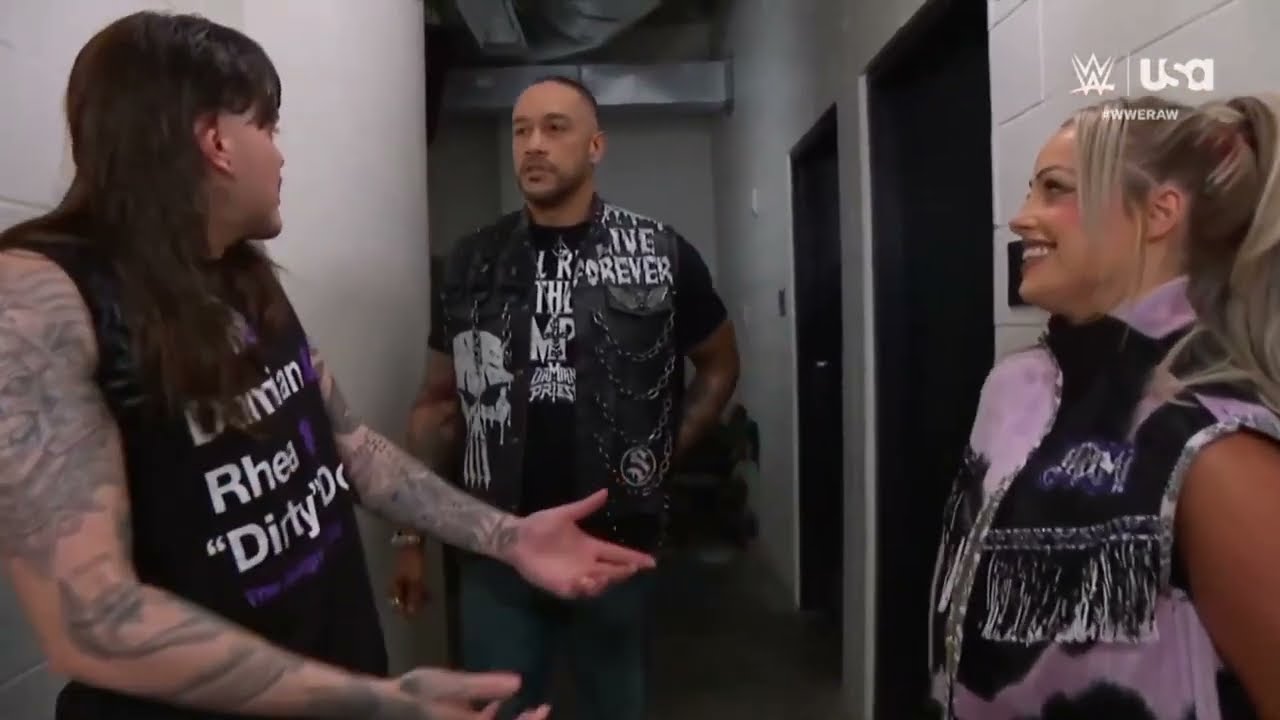 WWE ~ Liv Morgan, Dominik Mysterio & Damien Priest Backstage: RAW 6/17/24