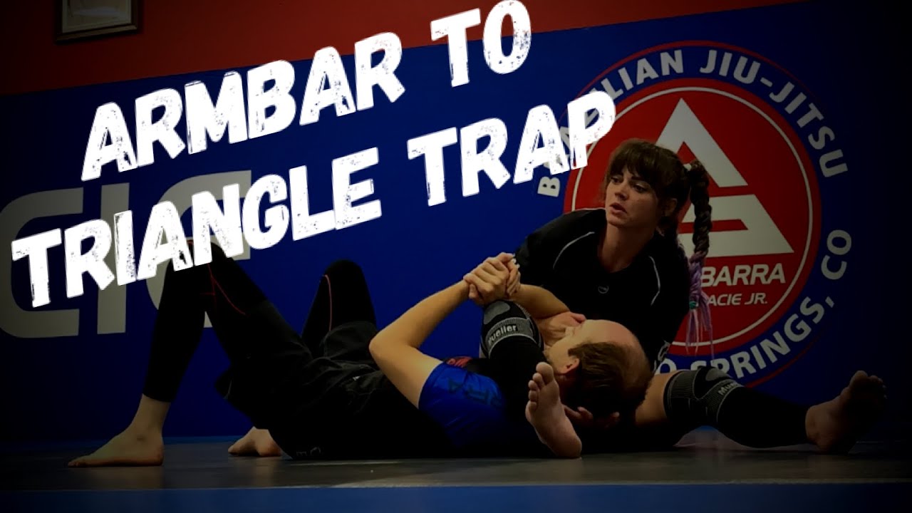 How to Triangle Trap from Mount Armbar for BJJ