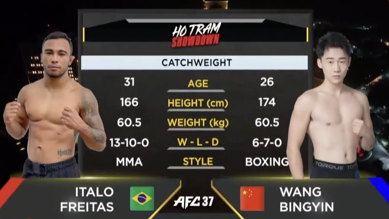 AFC37 제6경기 ITALO FREITAS vs WANG BINGYIN background