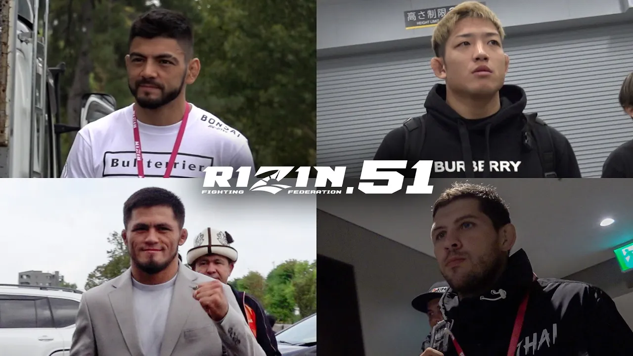 【RIZIN.51 選手会場入り】 ホベルト・サトシ・ソウザ vs. 堀江圭功 / シェイドゥラエフ vs. コレスニック etc. background