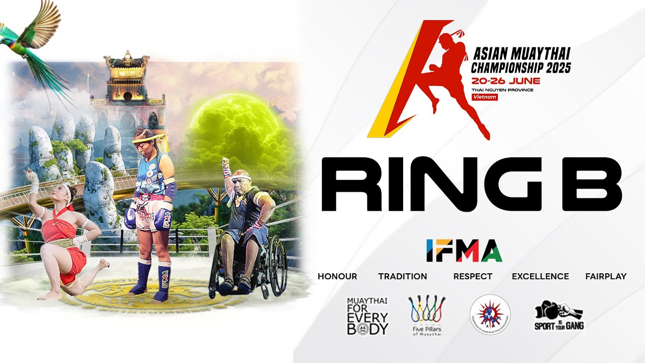 2025 Asian Muaythai Championships – Live from Thai Nguyen, Vietnam - Day 3 - RING B backdrop