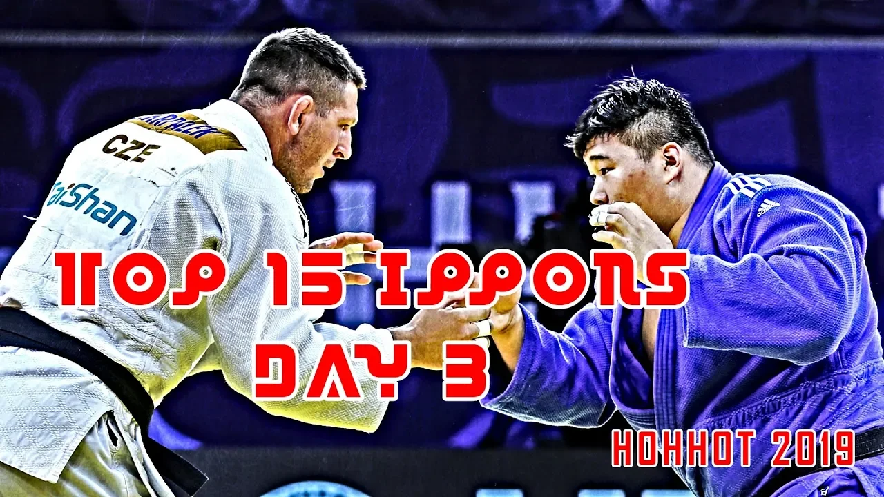 Top 15 ippons in day 3 of Judo Grand Prix Hohhot 2019 background