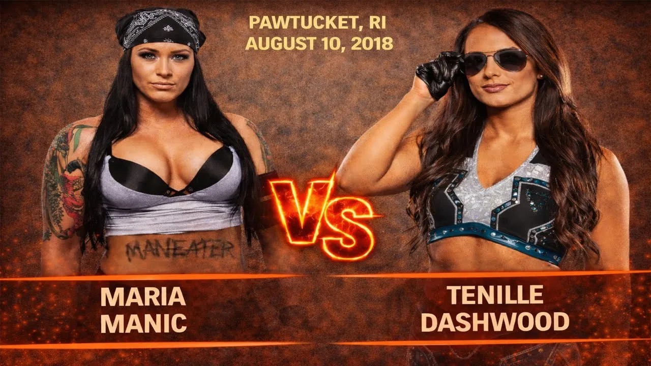 Women’s Wrestling Vault: Maria Manic vs Tenille Dashwood in Pawtucket background