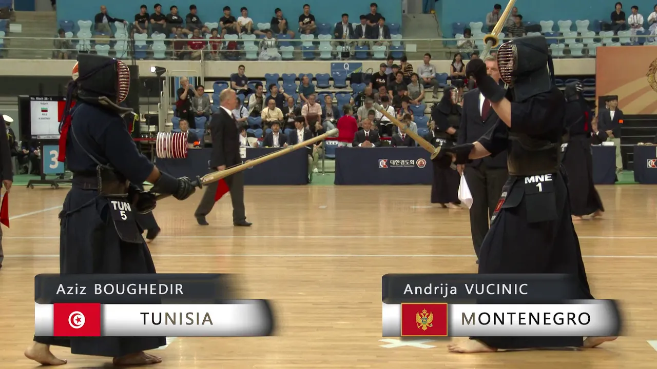 17th World Kendo Championships 4ch A.BOUGHEDIR(TUN) vs A.VUCINIC(MNE) background