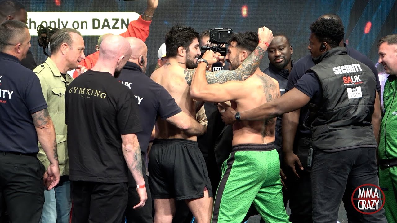 Misfits 22: Dillon Danis vs. Warren Spencer Weigh-in Face Off background