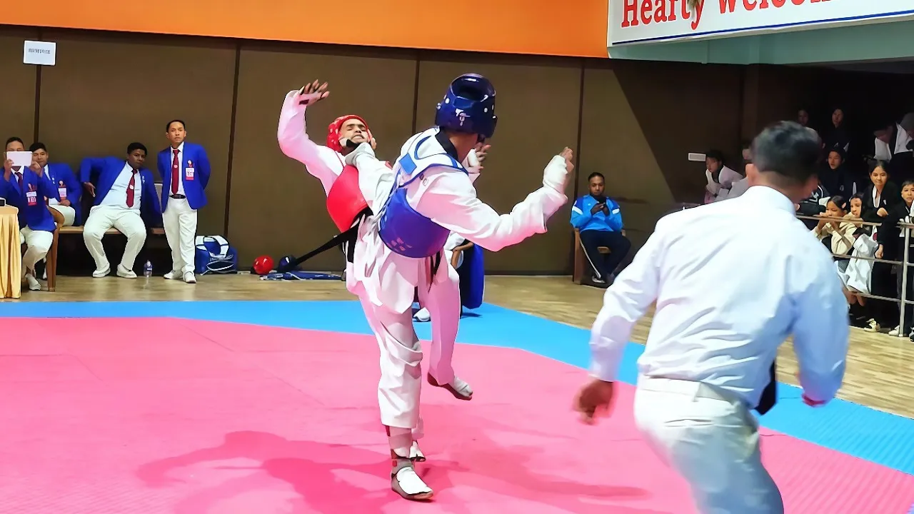 Karan Dholi π₯ || Final Male U-51Kg | Taekwondo Fight || Korean Ambassador background