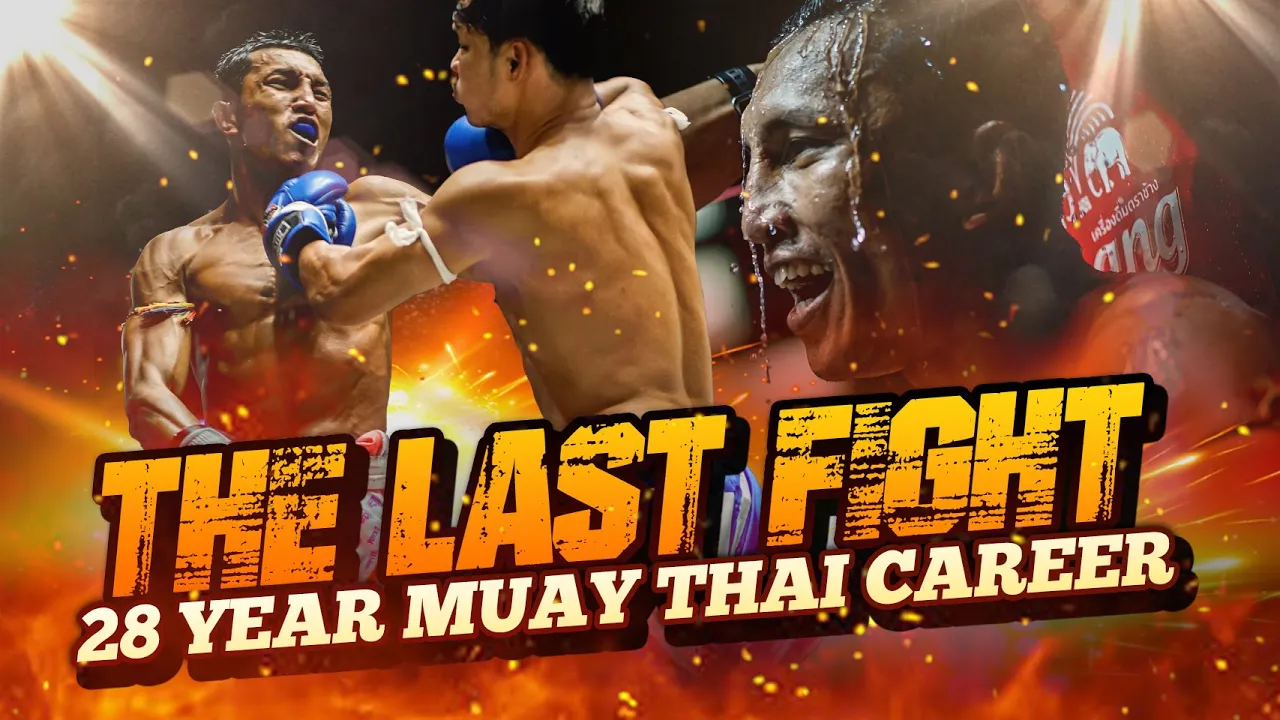 The last Muay Thai fight in kru Bao's 28 year fighter career background