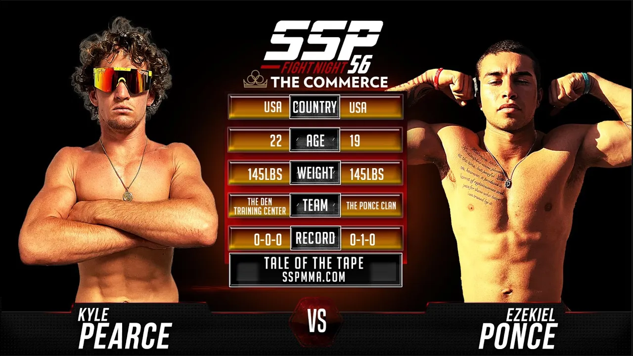 Kyle Pearce vs Ezekiel Ponce SSP 56 background