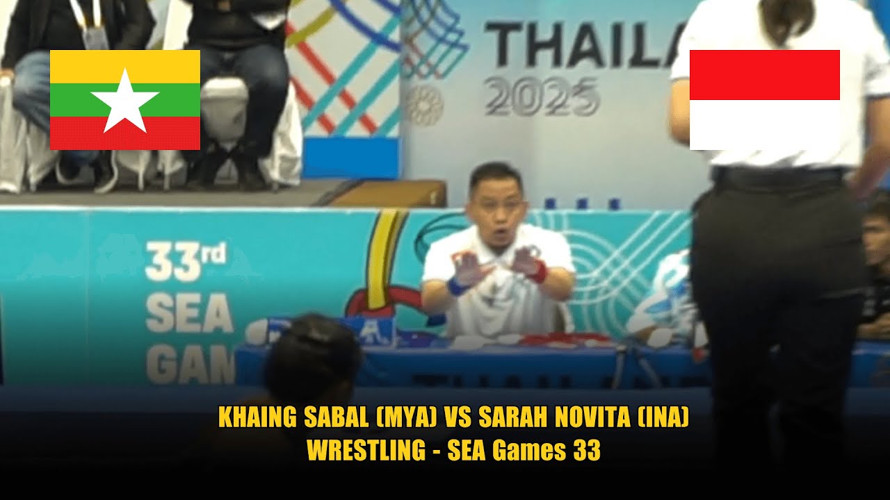 Wrestling Women’s Freestyle 50kg: Khaing Sabal (MYA) vs Sarah Novita (INA) | SEA Games 33