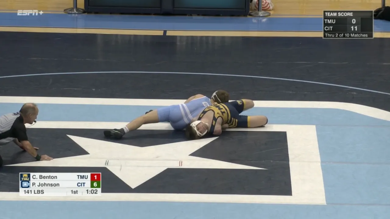 141lbs Presley Johnson (Citadel) vs Caleb Benton (Truett McConnell)