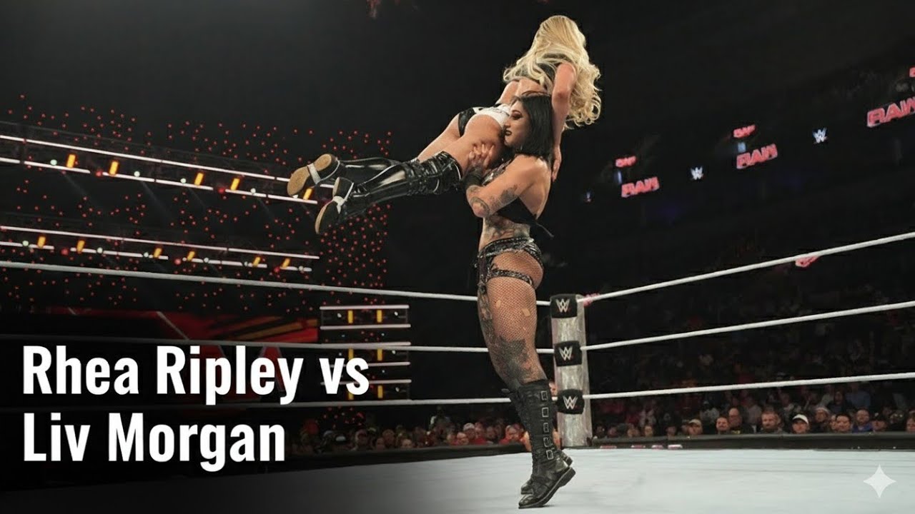 Liv Morgan vs Rhea Ripley and Iya Sky #wwe #wrestlingfuture #livmorgan #livforever #wrestling 