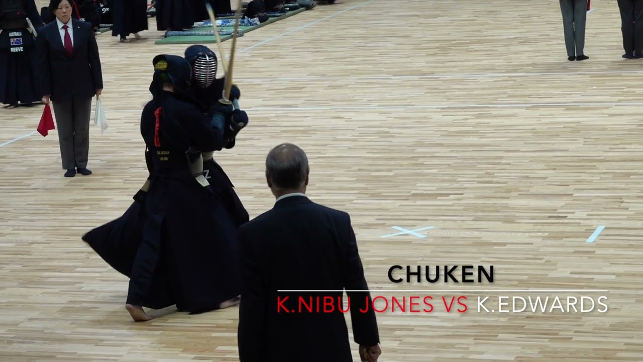 19th World Kendo Championships 2024: Men's Team Pool New Zealand vs Australia backdrop