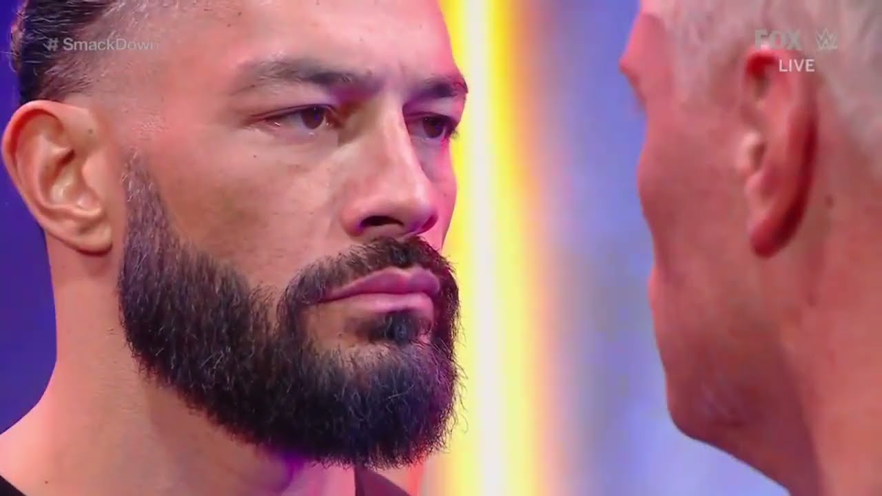Roman Reigns confronts Cody Rhodes and Jey Uso - WWE SmackDown | Oct. 13, 2023 background